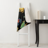 Couverture Sherpa Grenouilles sur noir (En situation)