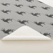 Couverture Sherpa Grey Forest Nursery Deer Motif (3/4)