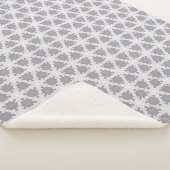 Couverture Sherpa Grille Blanche Grise Gelée (3/4)
