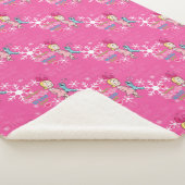 Couverture Sherpa Grille | Cindy-Lou Who Pink Motif de vacances (3/4)