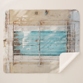 Couverture Sherpa Grille de fenêtre en acier blanc (Devant (Horizontal))