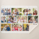 Couverture Sherpa Grille de maçonnerie 12 photo Collage blanc (Devant (Horizontal))