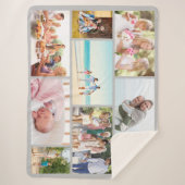 Couverture Sherpa Grille de maçonnerie 9 Collage photo gris clair (Devant)