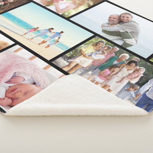 Couverture Sherpa Grille de maçonnerie 9 Photo Collage noir (3/4)