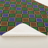 Couverture Sherpa Grille Diamant Arlequin : Harmonie Texturée (3/4)