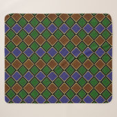 Couverture Sherpa Grille Diamant Arlequin : Harmonie Texturée (Devant (Horizontal))