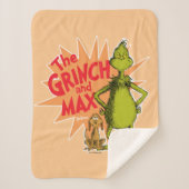 Couverture Sherpa Grille | Grinch & Max Starburst (Devant)