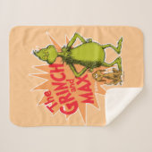Couverture Sherpa Grille | Grinch & Max Starburst (Devant (Horizontal))