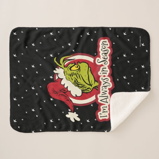 Couverture Sherpa Grille | Je suis toujours en saison (Devant (Horizontal))