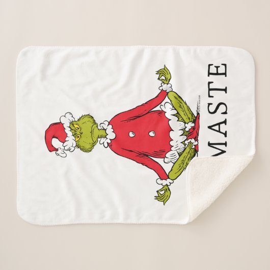 Couverture Sherpa Grille | Namaste Santa Claus (Devant (Horizontal))