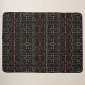 Couverture Sherpa Grille Néon Sombre (Devant (Horizontal))