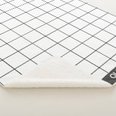 Couverture Sherpa Grille noir et blanc (3/4)