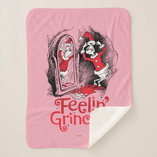 Couverture Sherpa Grille | Sentiment Grinchy (Devant)
