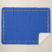 Couverture Sherpa Grille Sherpa-Princesse Bleu & Or (Devant (Horizontal))