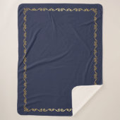 Couverture Sherpa Grille Sherpa-Princesse Bleu & Or (Devant)