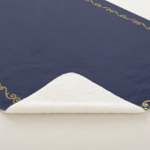 Couverture Sherpa Grille Sherpa-Princesse Bleu & Or (3/4)