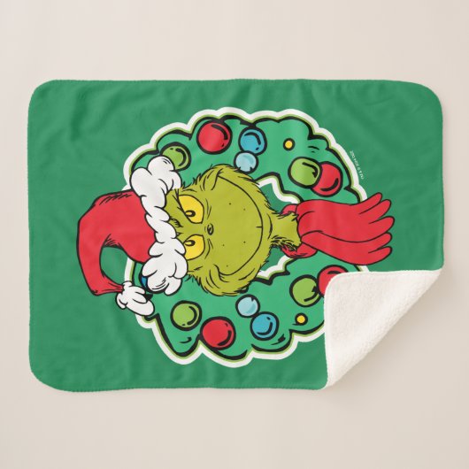 Couverture Sherpa Grille | Vacances de Noël (Devant (Horizontal))