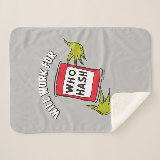 Couverture Sherpa Grinch classique | Fonctionnera pour le devis de h (Devant (Horizontal))