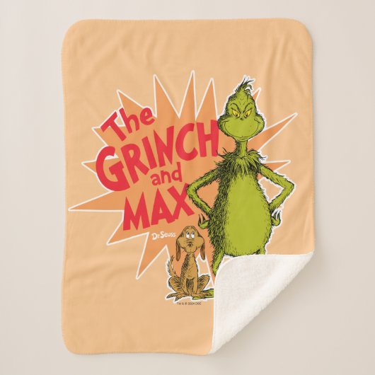 Couverture Sherpa Grinch | Grinch & Max Starburst (Devant)