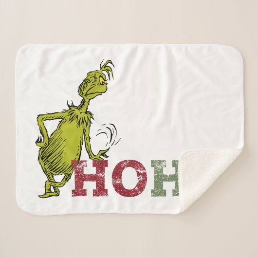 Couverture Sherpa Grinch | Ho Ho Ho (Devant (Horizontal))