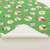 Couverture Sherpa Grinch | Motif de points de Noël (3/4)
