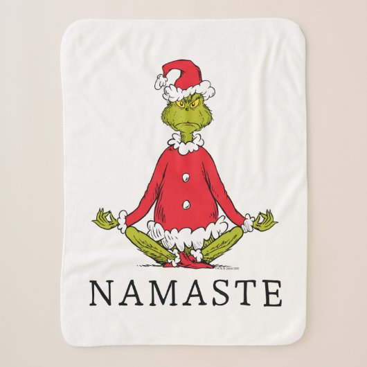Couverture Sherpa Grinch | Namaste Père Noël (Devant)