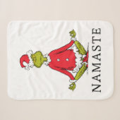 Couverture Sherpa Grinch | Namaste Père Noël (Devant (Horizontal))