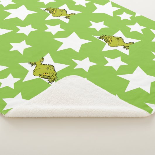 Couverture Sherpa Grinch Peeking Star Pattern (3/4)