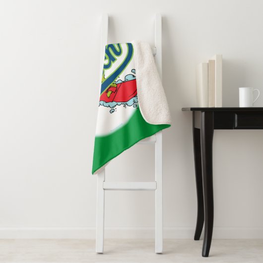 Couverture Sherpa Grinch Snowboard (En situation)