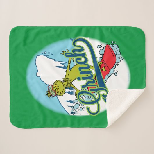 Couverture Sherpa Grinch Snowboard (Devant (Horizontal))