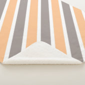 Couverture Sherpa Gris blanc orange (3/4)