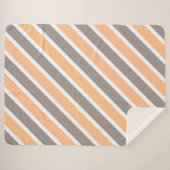 Couverture Sherpa Gris blanc orange (Devant (Horizontal))