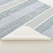 Couverture Sherpa Gris Classique, Taupe, Sherpa Blanc (3/4)