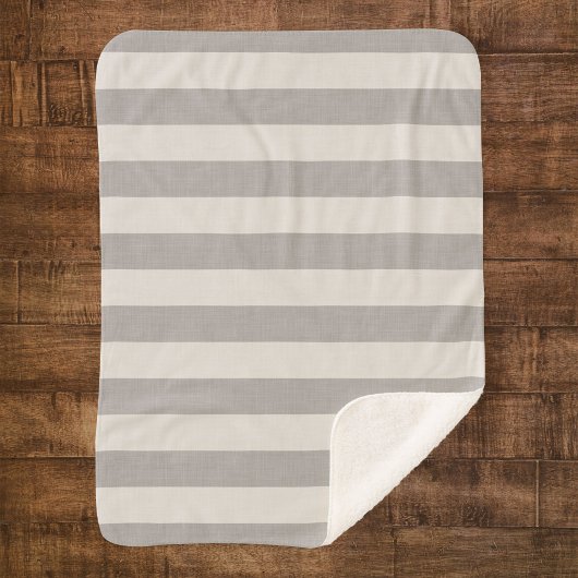 Couverture Sherpa Gris et ivoire | Ferme moderne