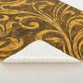 Couverture Sherpa Gris floral, texture transparente haute résolution (3/4)