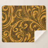 Couverture Sherpa Gris floral, texture transparente haute résolution (Devant (Horizontal))