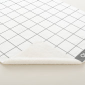 Couverture Sherpa Gris Grille (3/4)