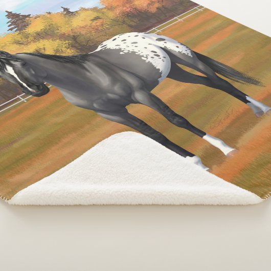 Couverture Sherpa Gris Grulla Appaloosa Quartier Horse Stallion (3/4)