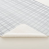 Couverture Sherpa Gris, moderne, simple, cool, lignes de grille tend (3/4)