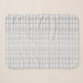 Couverture Sherpa Gris, moderne, simple, cool, lignes de grille tend (Devant (Horizontal))