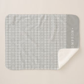 Couverture Sherpa Gris Motif de Sweater Nordic Personnalisé (Devant (Horizontal))