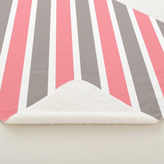 Couverture Sherpa Gris rouge moderne (3/4)