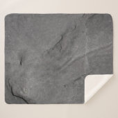 Couverture Sherpa Gris texture pierre noir et blanc (Devant (Horizontal))