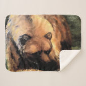 Couverture Sherpa Grizzly Bear vous regarde (Devant (Horizontal))