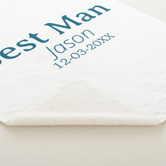 Couverture Sherpa groomsman bachelorette party ajouter nom moderne s (3/4)