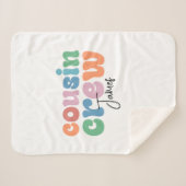 Couverture Sherpa Groovy Cousin Crew Personalized (Devant (Horizontal))