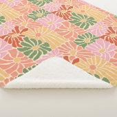 Couverture Sherpa Groovy Retro Floral (3/4)