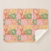 Couverture Sherpa Groovy Retro Floral (Devant (Horizontal))