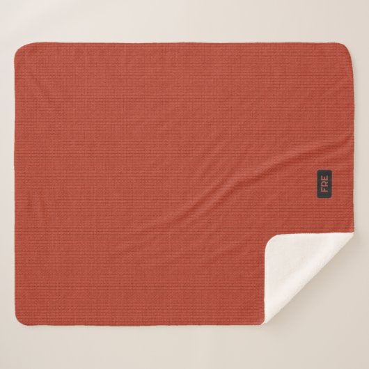 Couverture Sherpa Gros Coussin En Tige - Flamme Orange-Rouge (Devant (Horizontal))