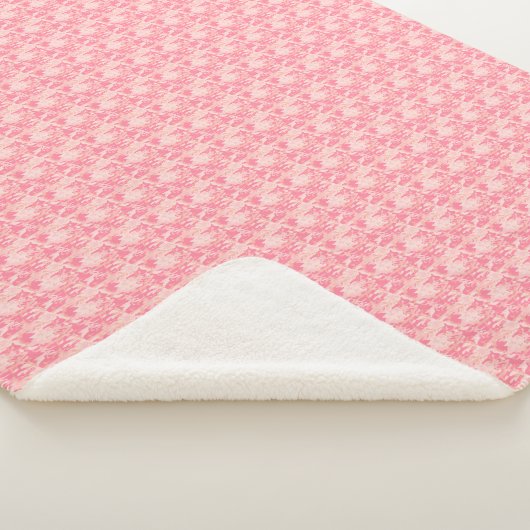 Couverture Sherpa - Gros Imprimé rose (3/4)